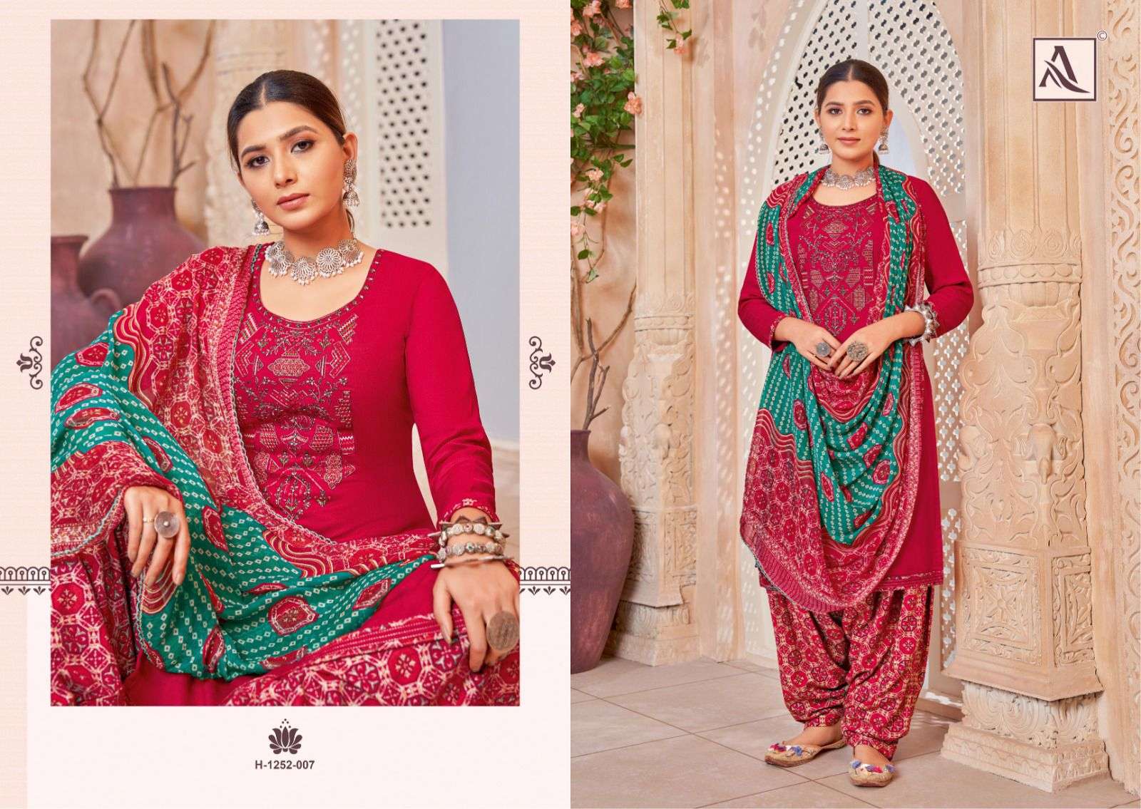 alok suit patiyala fusion edition vol-13 trendy designer salwar suits latest catalogue collection 2023 