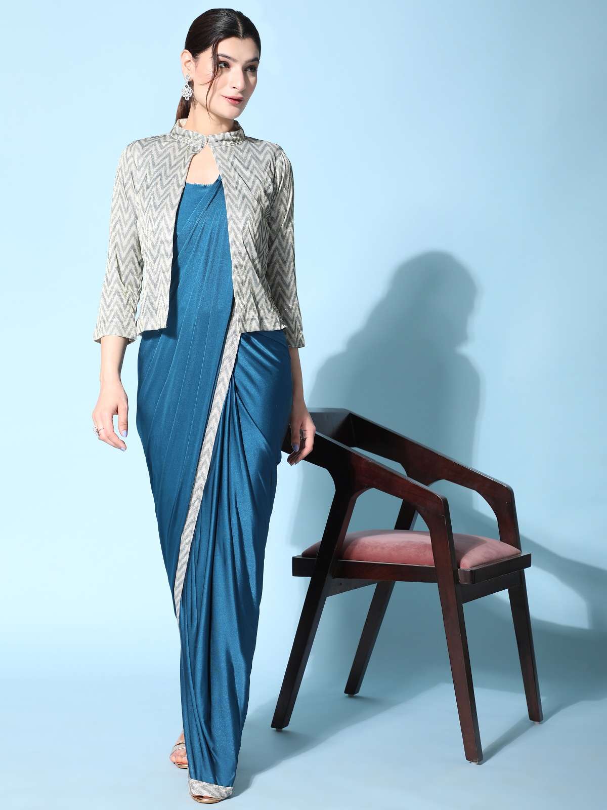 amoha trendz 101002 series imported fabric designer saree latest collection wholesaler surat
