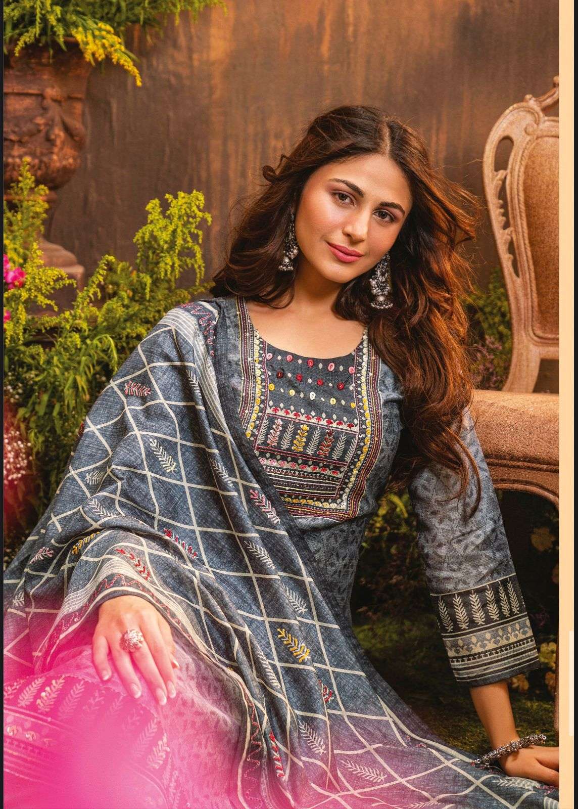 anju fabrics once more vol-2 3061-3066 series fancy look designer kurtis catalogue online market surat 
