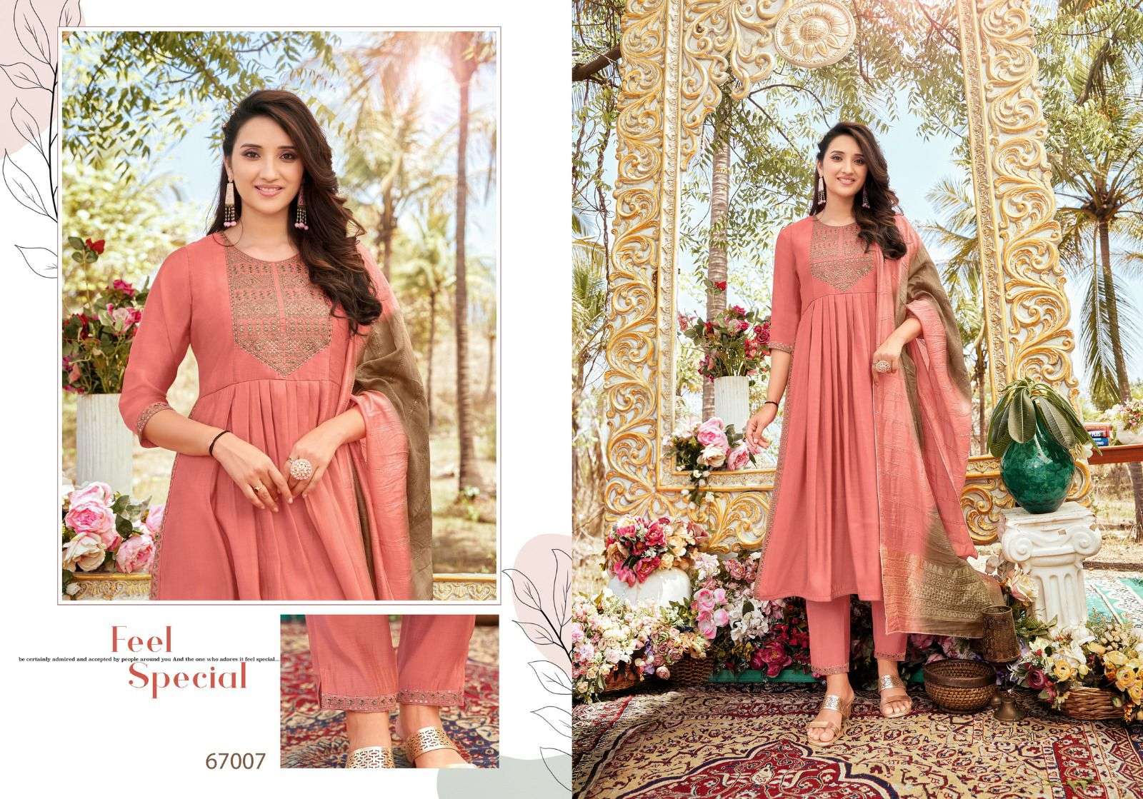 artio spring roll nayra 67001-67008 series readymade designer top bottom with dupatta latest collection 2023 