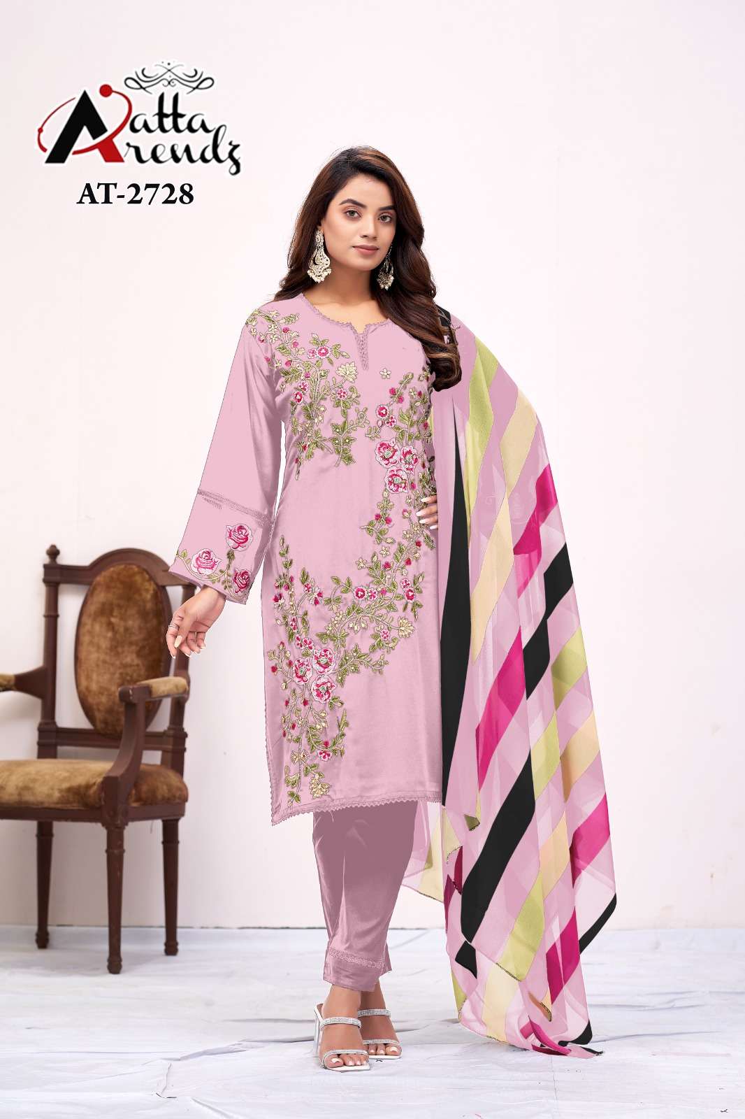atta trendz 2728 series georgette designer pakistani salwar suits manufacturer in surat