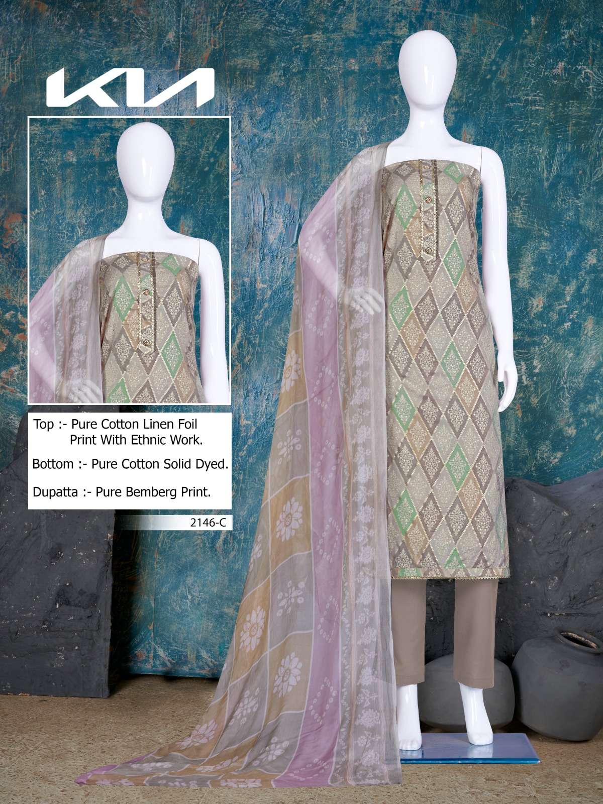 bipson prints kia 2146 pure linen fancy salwar kameez wholesale price surat