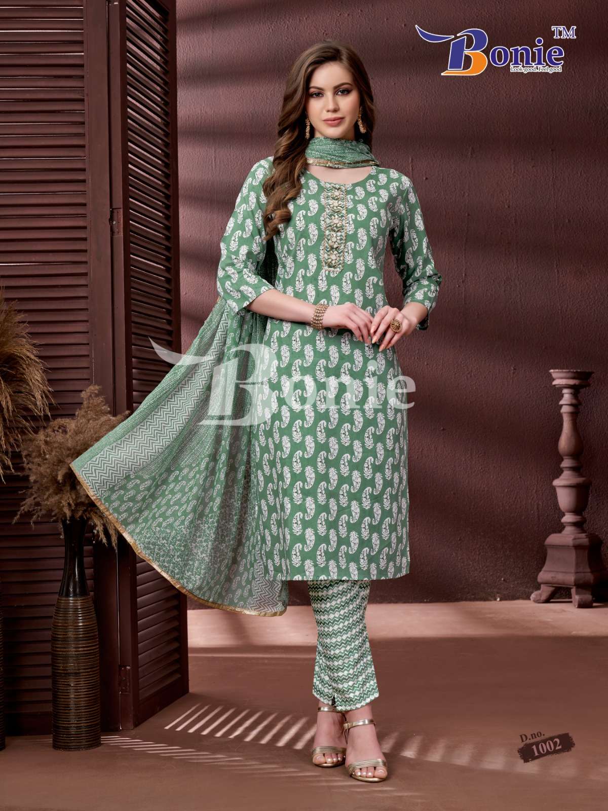 bonie desi kudi 1001-1006 series readymade designer dress catalogue online supplier surat 