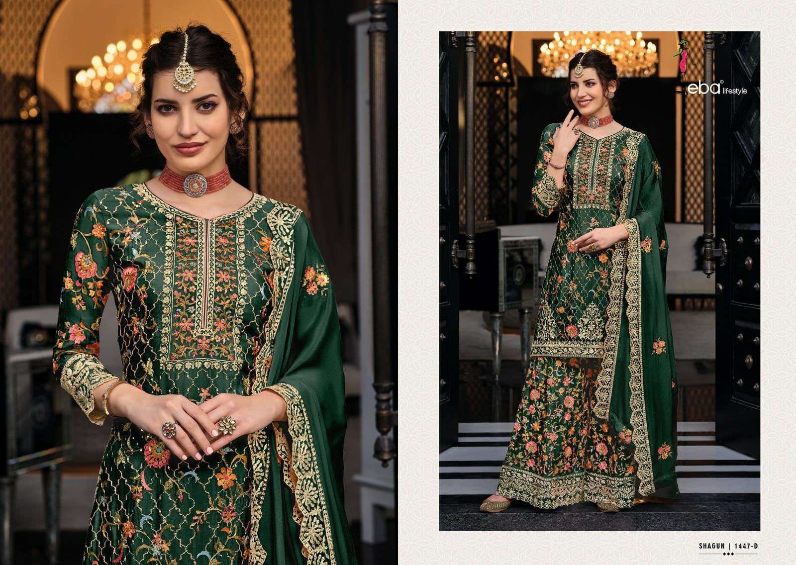 eba lifestyle shagun color edition vol-6 stylish designer party wear salwar suits collection surat 