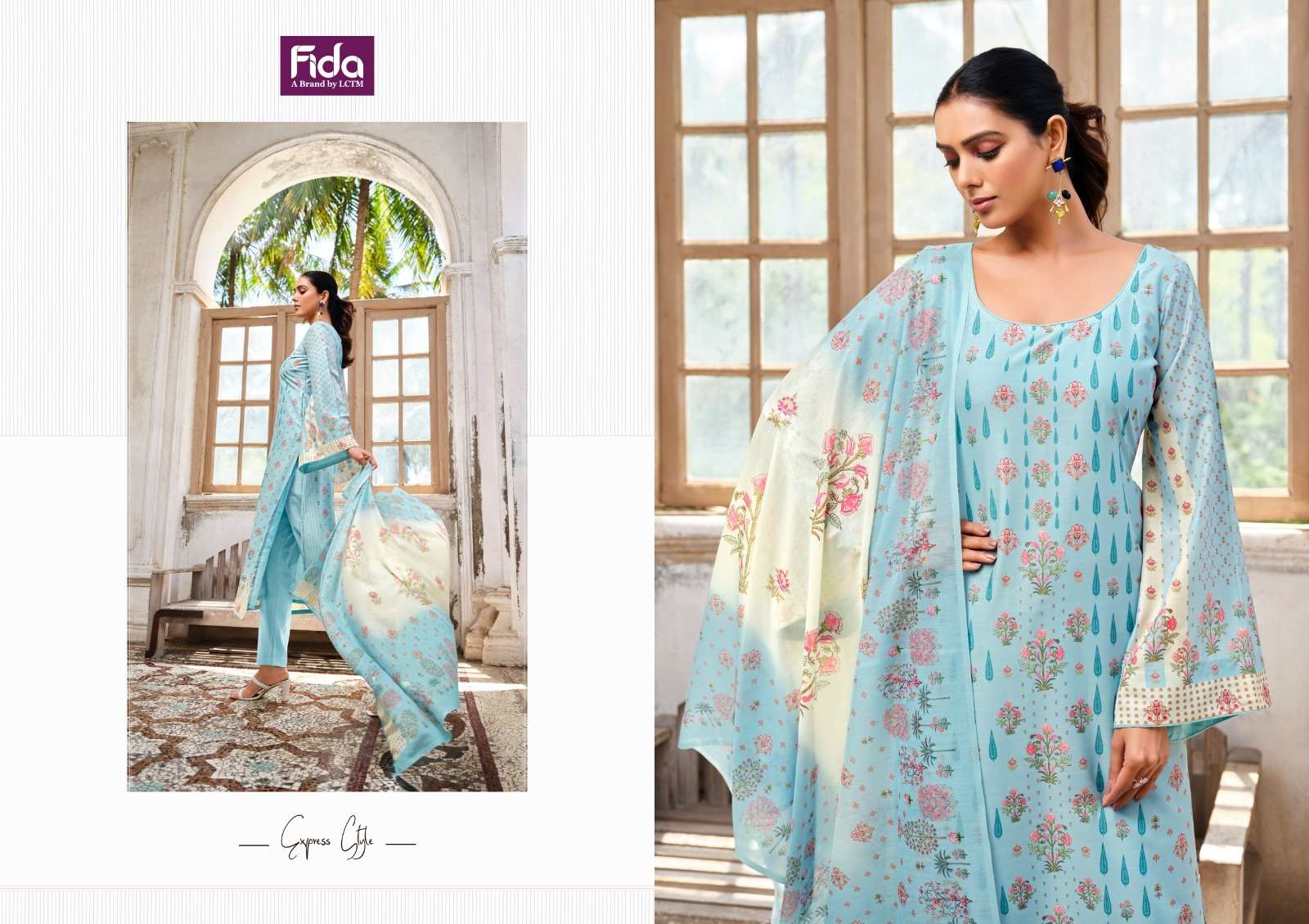 fida ruhi 1001-1006 series trendy designer dress material catalogue manufacturer surat 