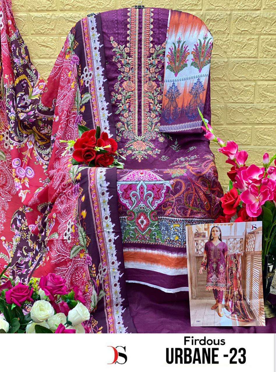firdous urbane vol-23 nx by deepsy suits pure cotton self embroidered salwar kameez surat