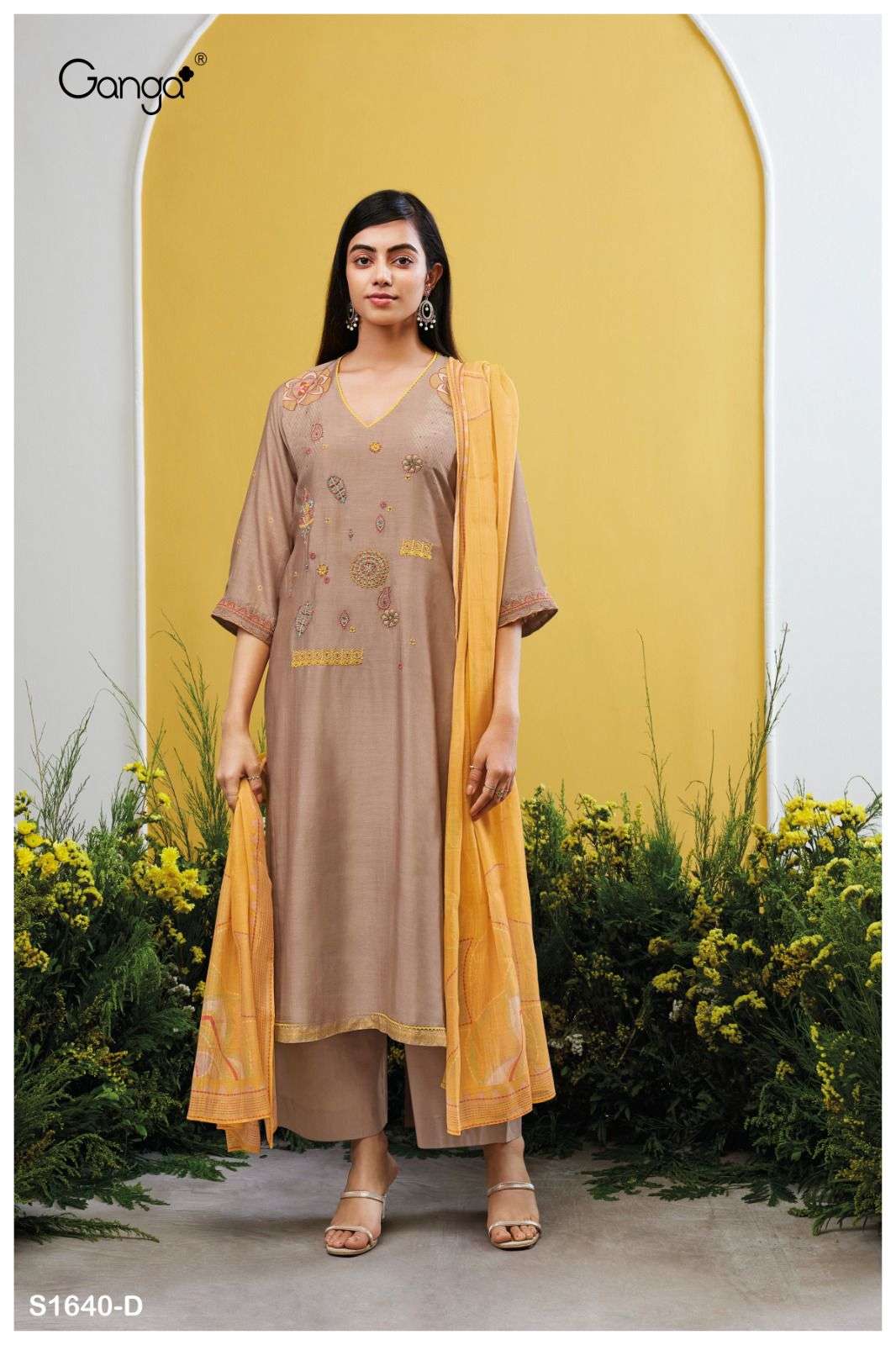 ganga adina 1640 series stylish designer salwar kameez catalogue manufacturer surat 