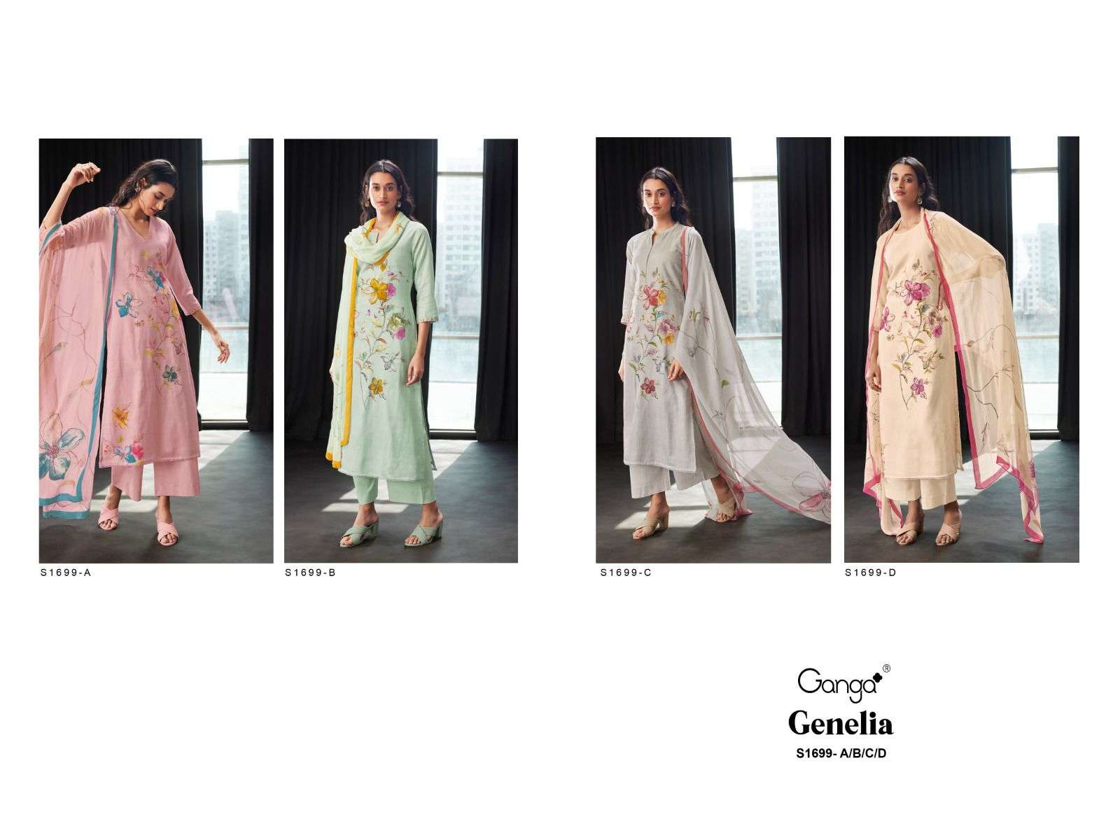 ganga genelia 1699 series trendy designer salwar kameez catalogue collection 2023