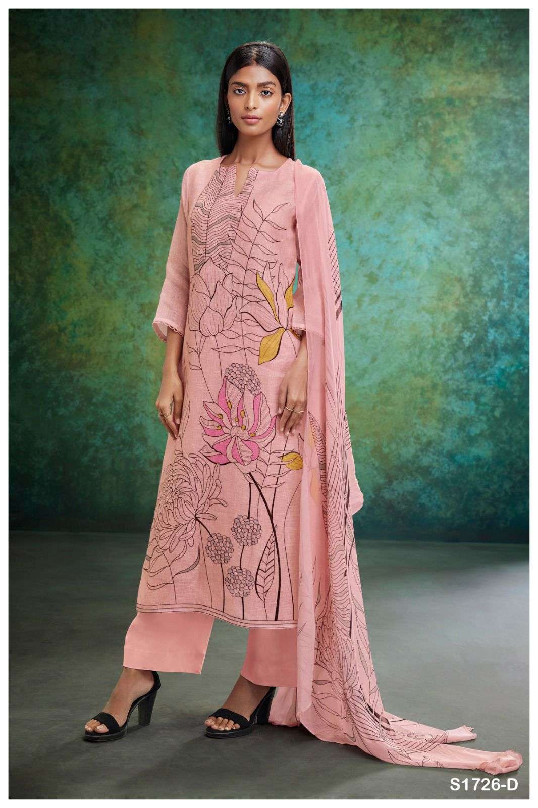 ganga hina 1726 series stylish designer salwar kameez catalogue wholesaler surat 