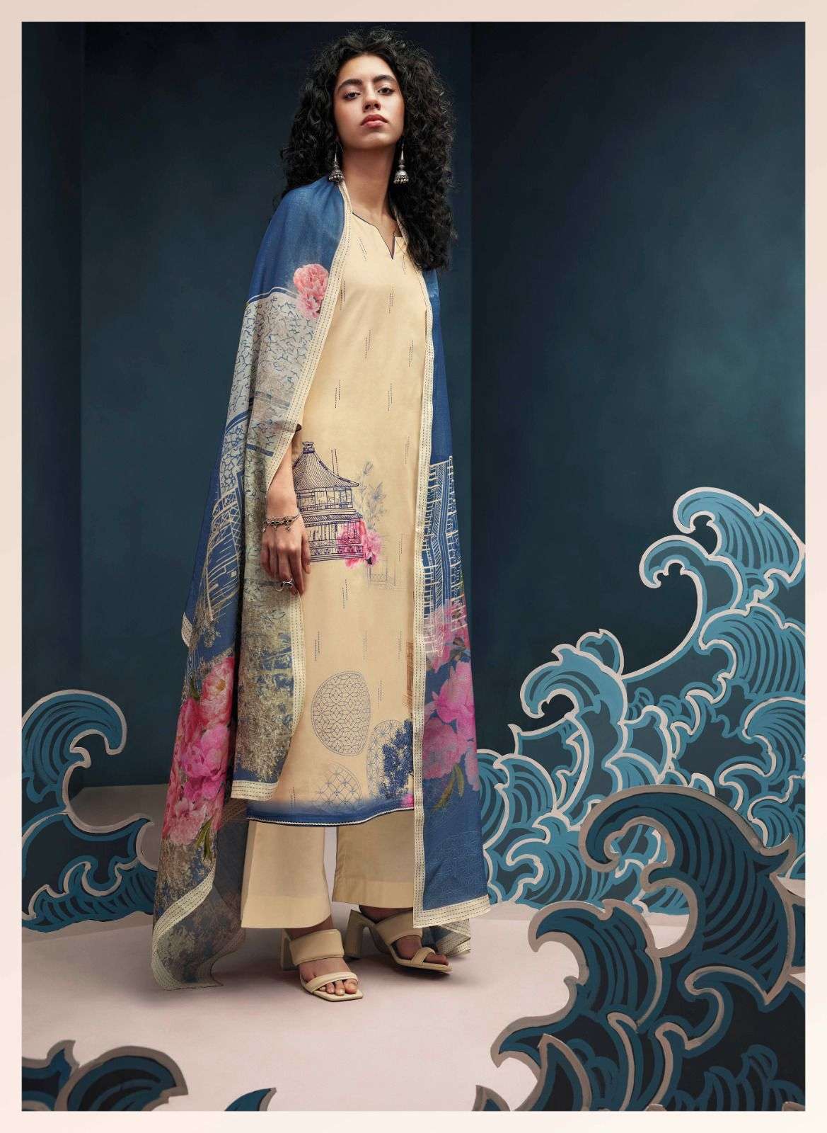 ganga meryan 1390-1395 series exclusive designer salwar suits catalogue online dealer surat 