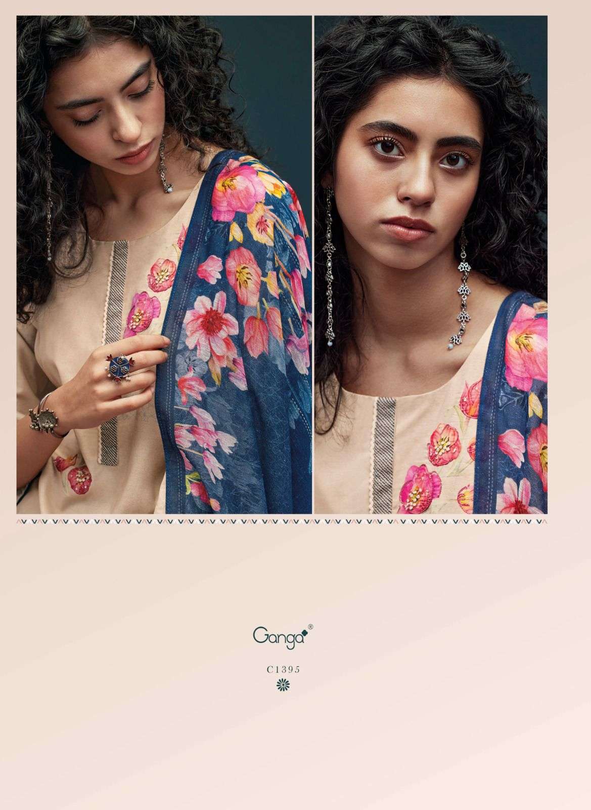 ganga meryan 1390-1395 series exclusive designer salwar suits catalogue online dealer surat 