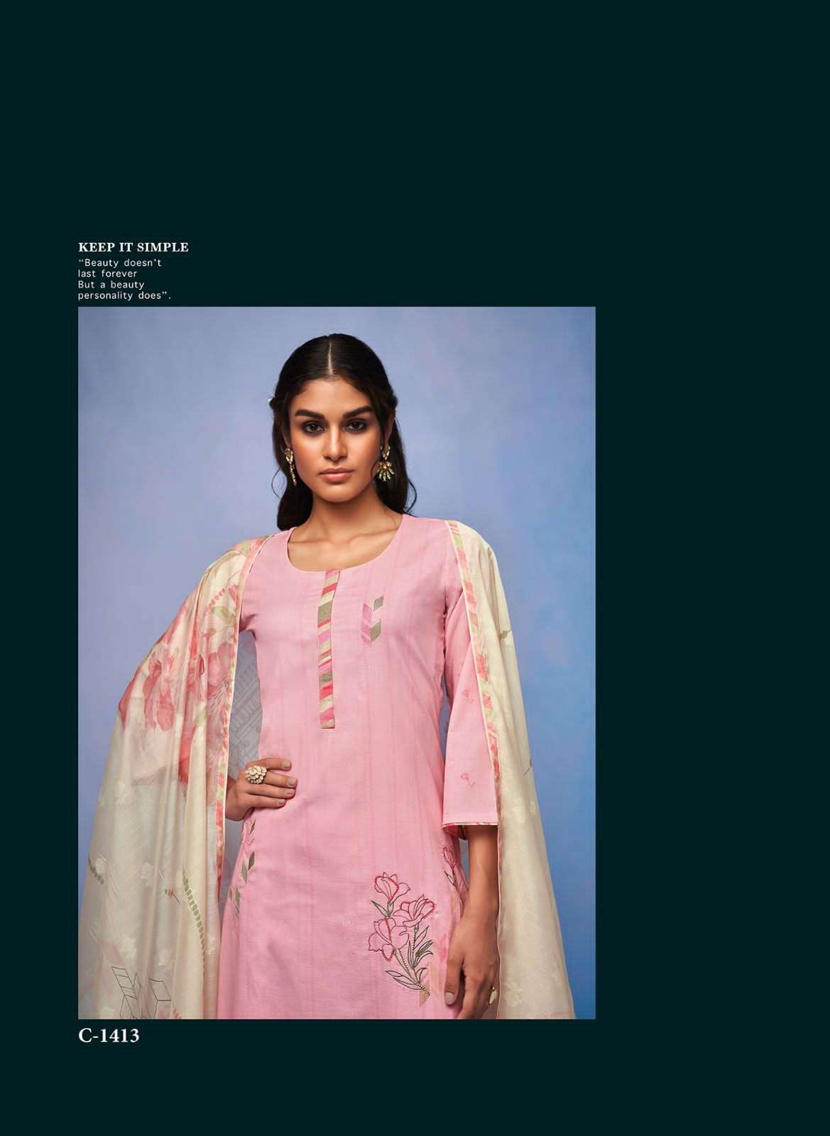 ganga pratiksha 1408-1413 series trendy cotton salwar kameez catalogue manufacturer surat
