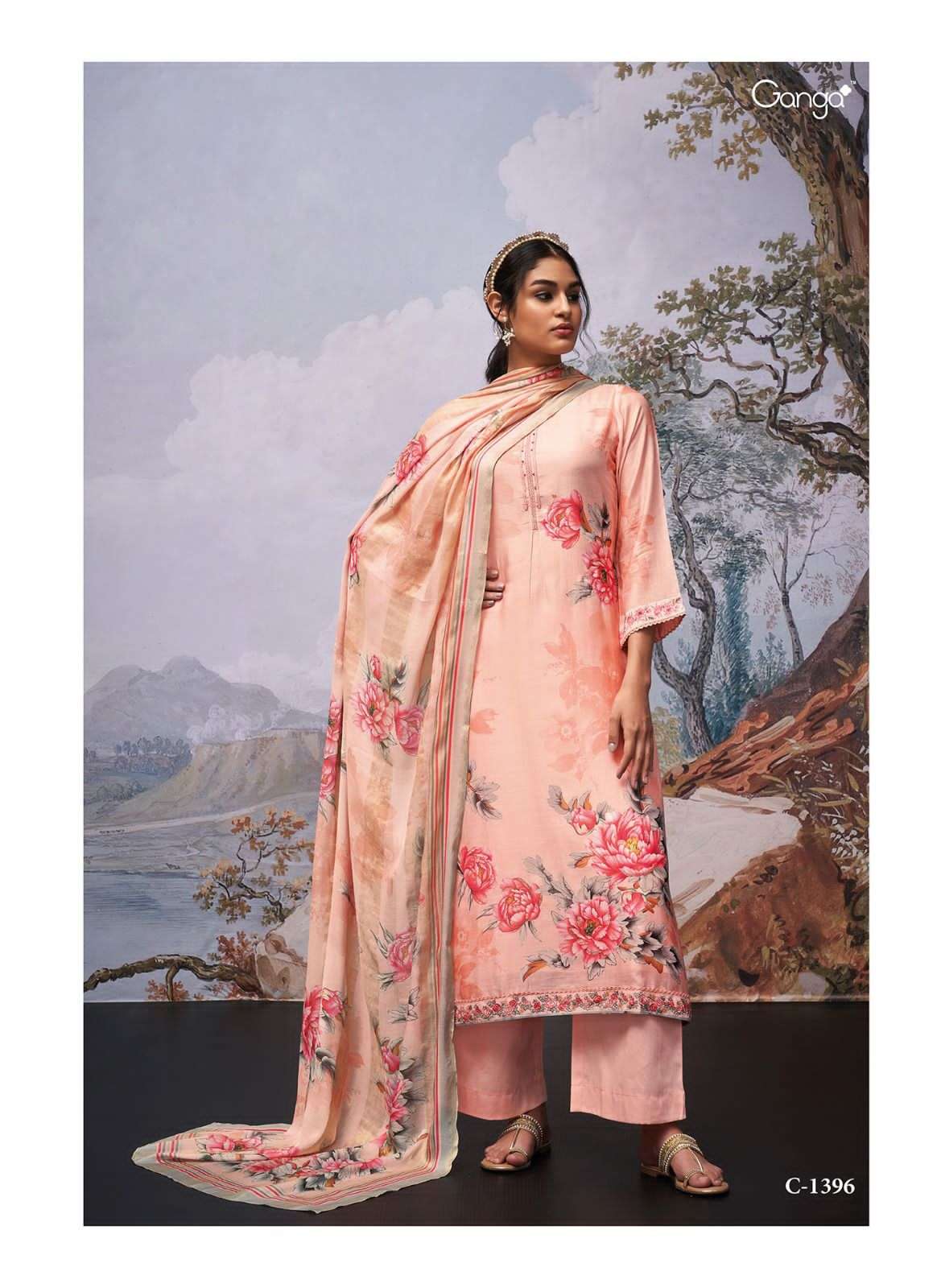 ganga seerat 1396-1401 series stylish look designer salwar kameez catalogue design 2023 