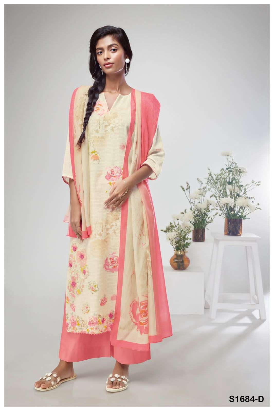 ganga warhi 1684 series exclusive designer dress material catalogue latest collection 2023 