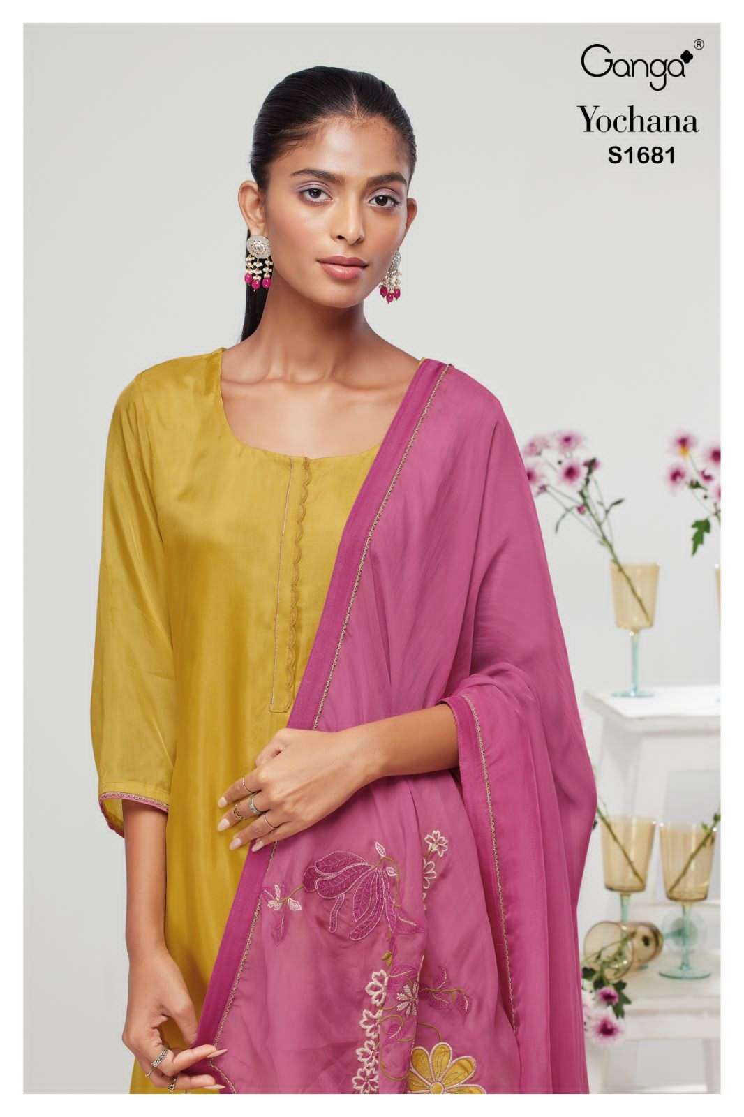 ganga yochana 1681 colour series bemberg habutai silk designer salwar kameez best price surat