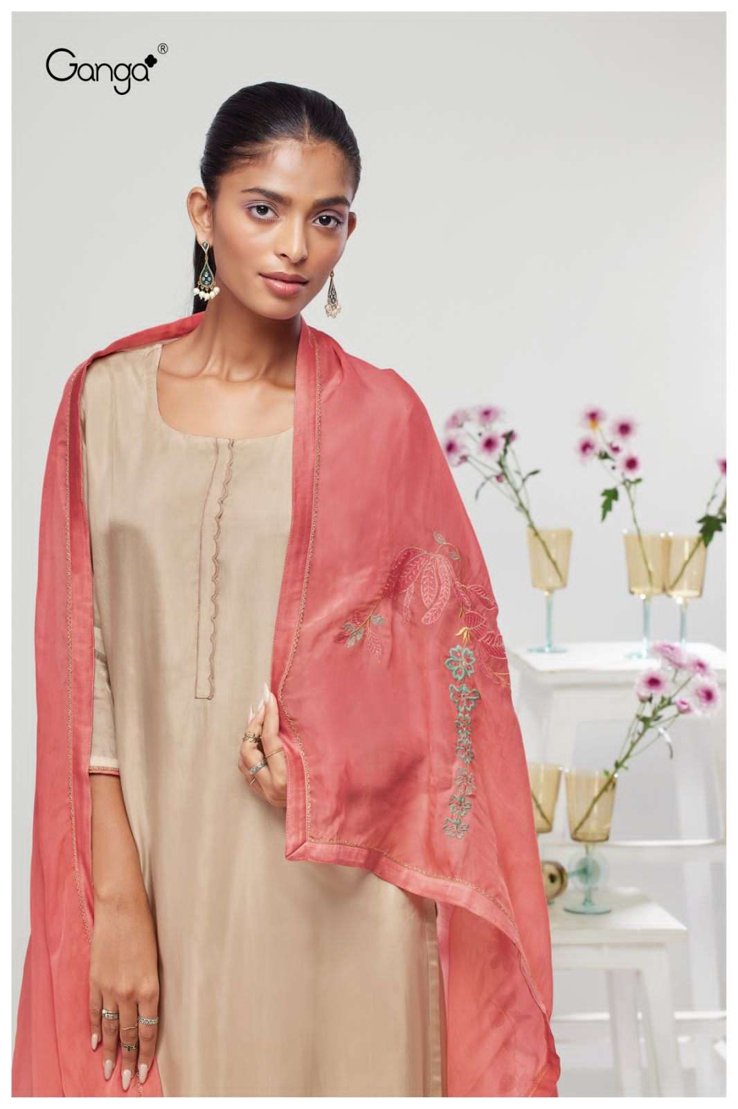 ganga yochana 1681 colour series bemberg habutai silk designer salwar kameez best price surat