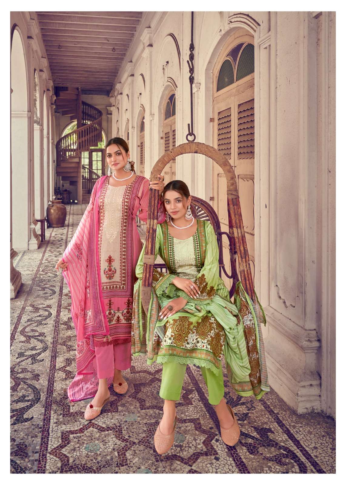 hermitage clothing aarzoo 1001-1006 series unstich designer salwar kameez catalogue manufacturer surat 