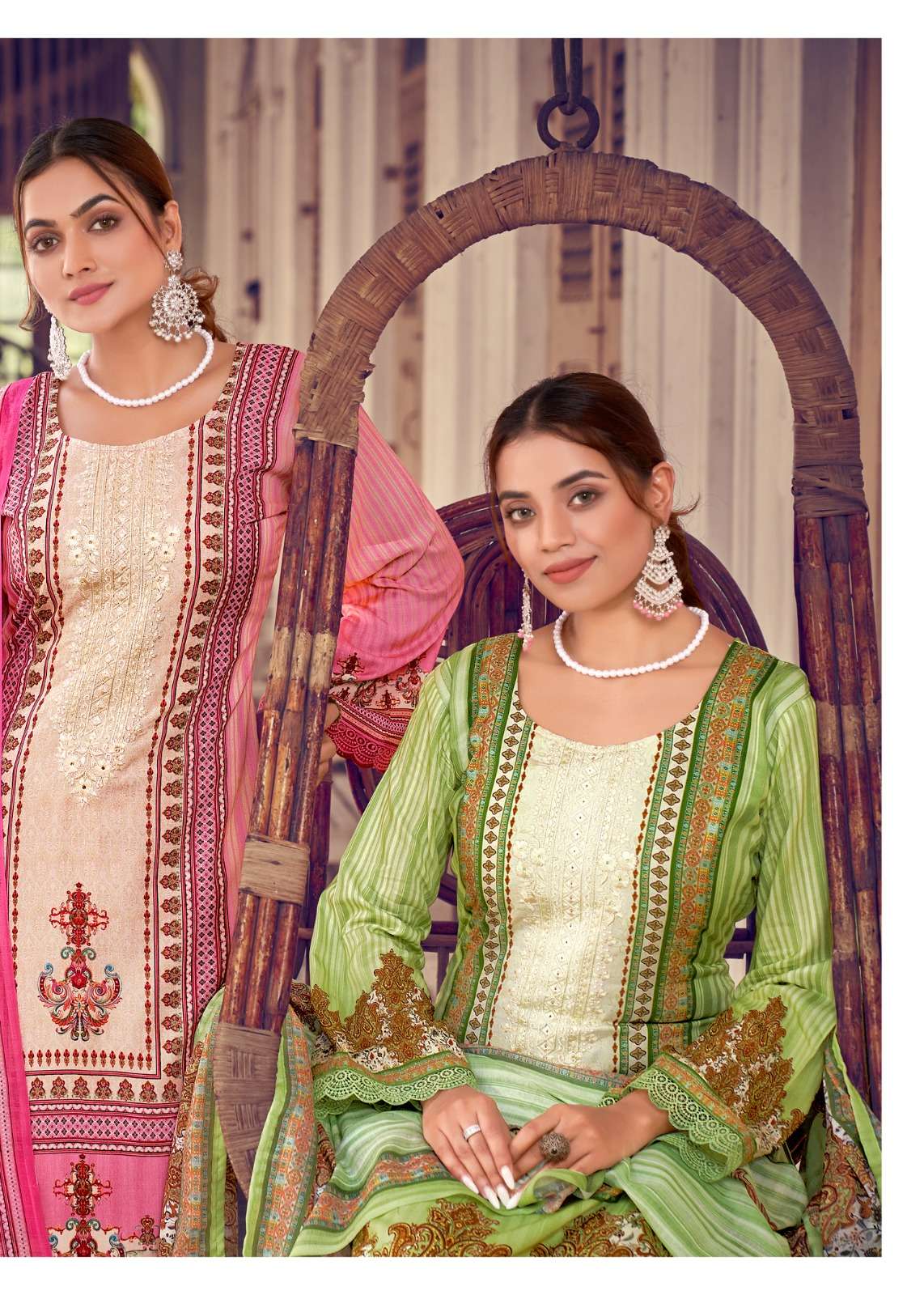hermitage clothing aarzoo 1001-1006 series unstich designer salwar kameez catalogue manufacturer surat 