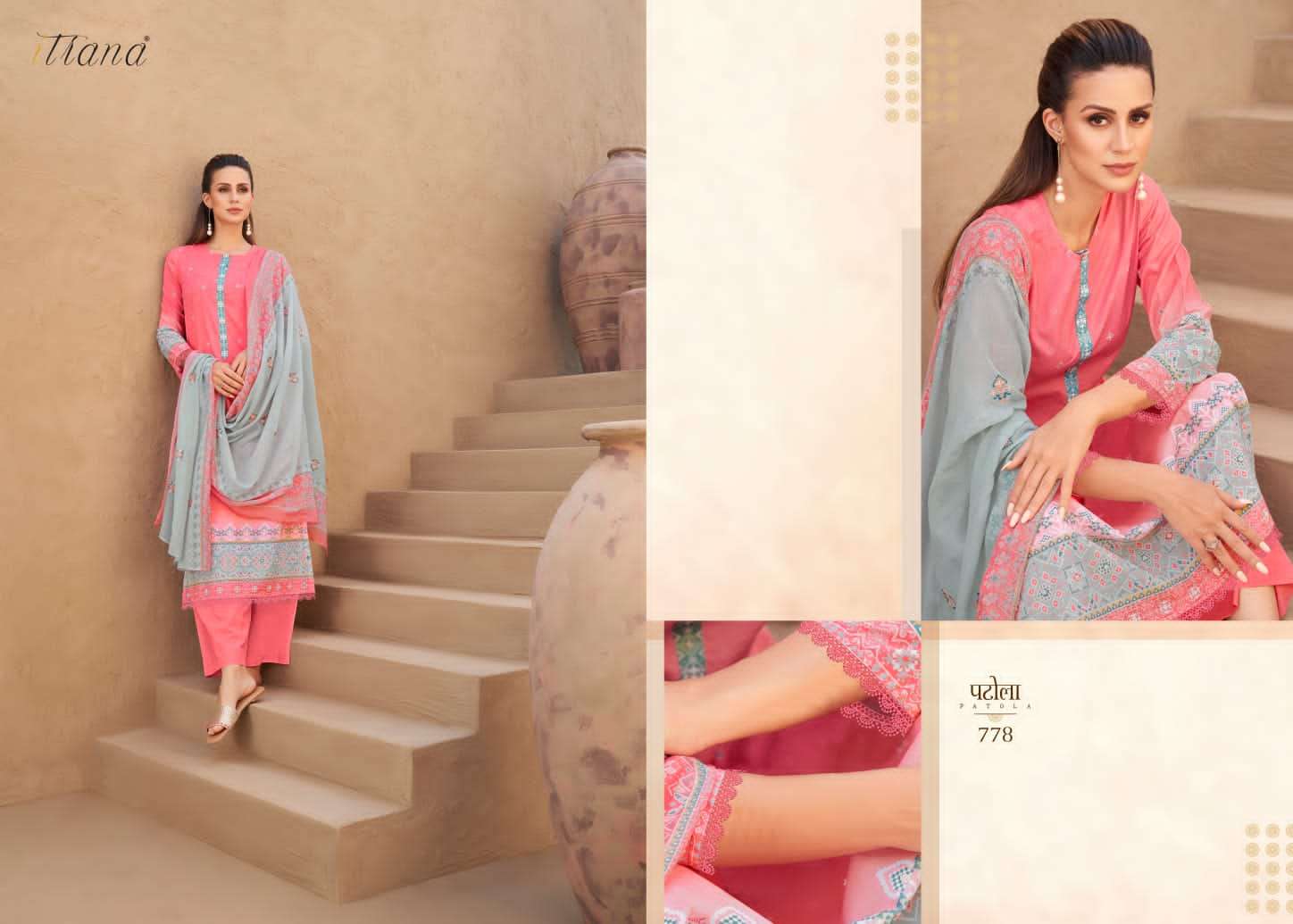 itrana patola pure cotton lawn designer salwar kameez catalogue wholesale price surat 