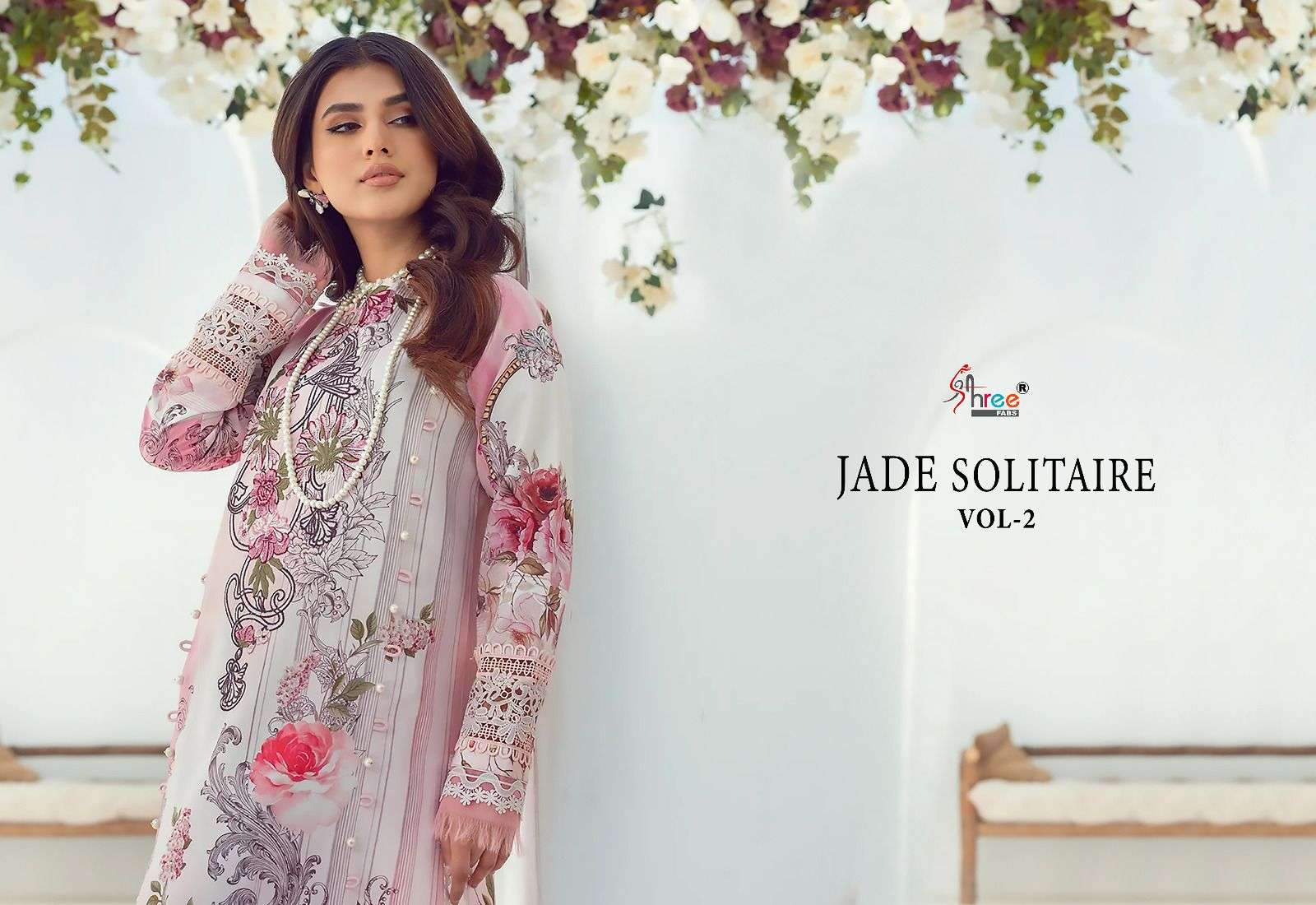 jade solitaire vol-2 by shree fabs 3087-3090 series pure cotton embroidered pakistani salwar kameez surat