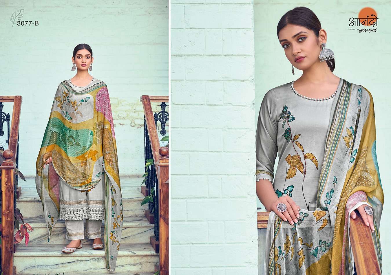 jayvijay dilara 3077 series fancy designer dress material catalogue online dealer surat