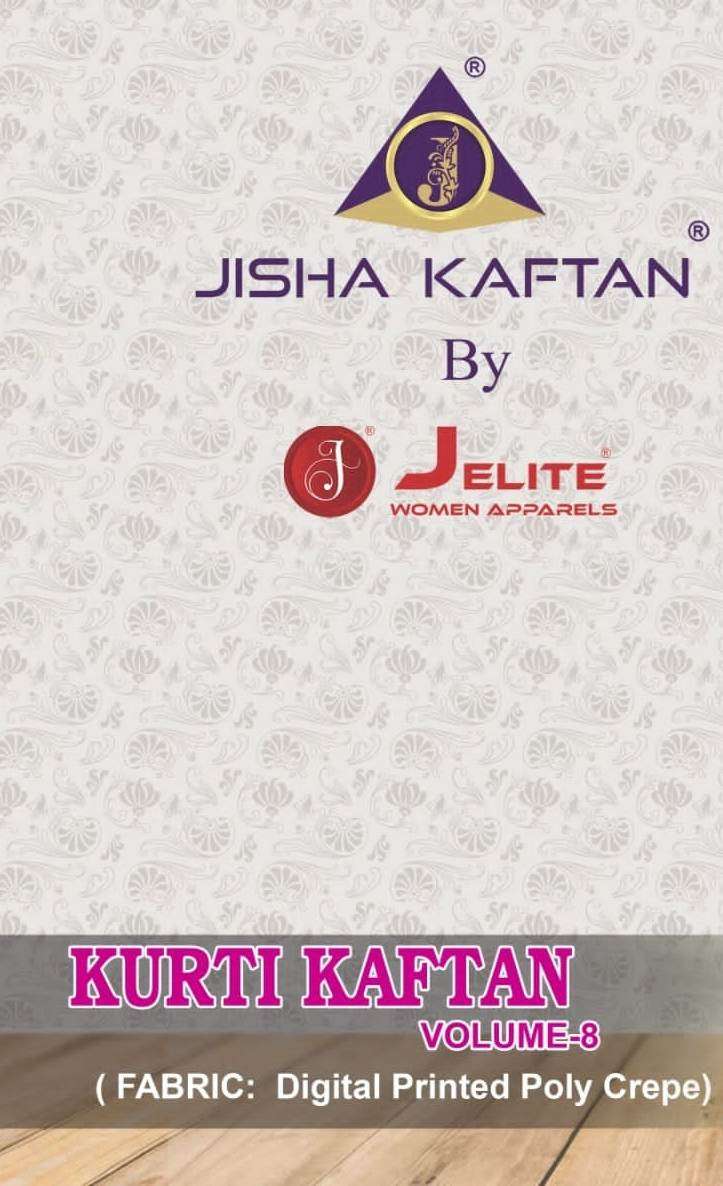 jisha kurti kaftan vol-8 157-164 series free size designer kaftan material catalogue collection 2023 