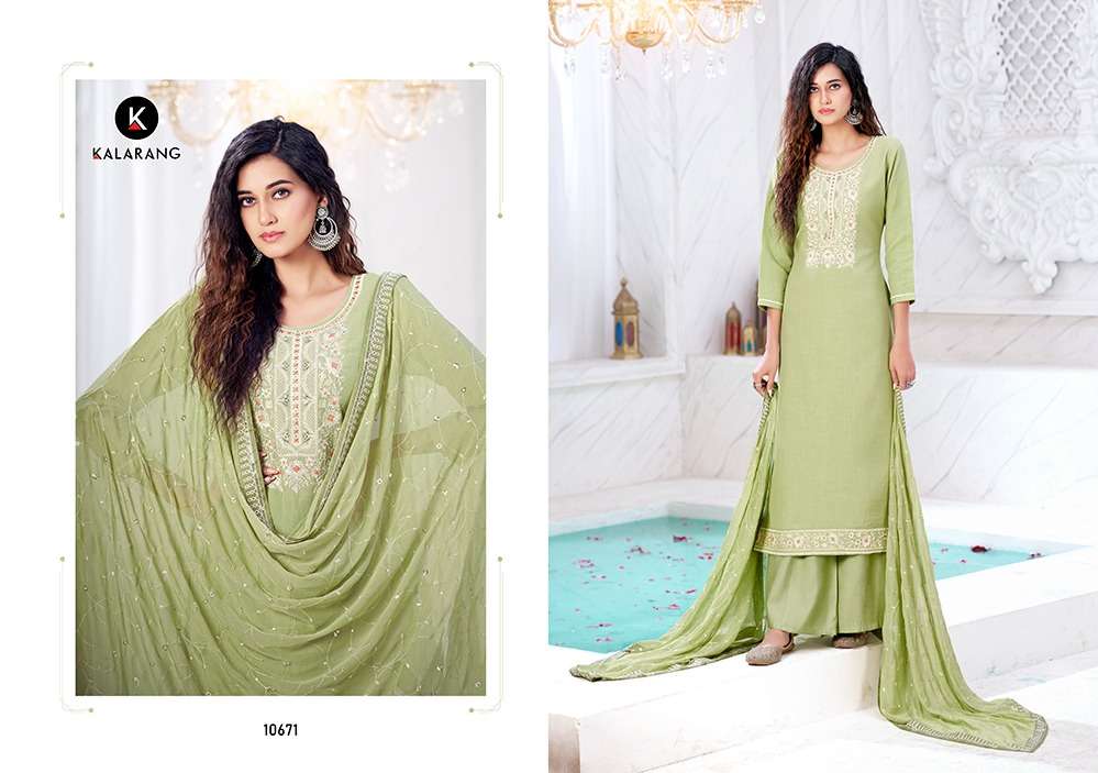 kalarang bhavini stylish look designer salwar suits catalogue collection 2023 