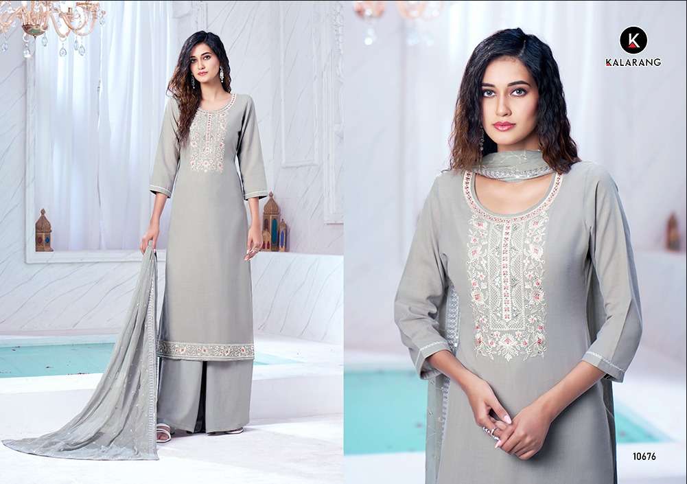 kalarang bhavini stylish look designer salwar suits catalogue collection 2023 