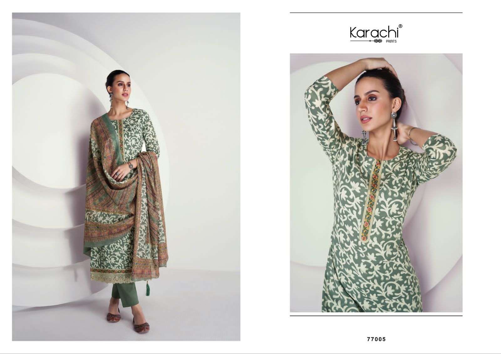 karachi prints batik 77001-77006 series unstich designer dress material catalogue wholesale price surat 