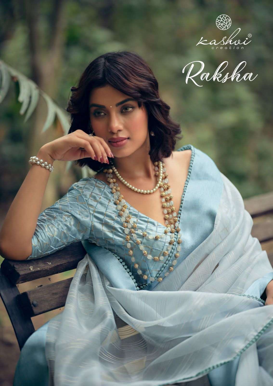 kashvi creation raksha 1001-1008 series exclusive designer saree catalogue latest collection 2023 