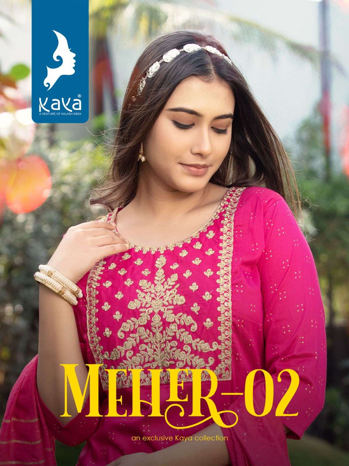 kaya meher vol-2 01-08 series stylish designer top bottom with dupatta catalogue collection 2023 