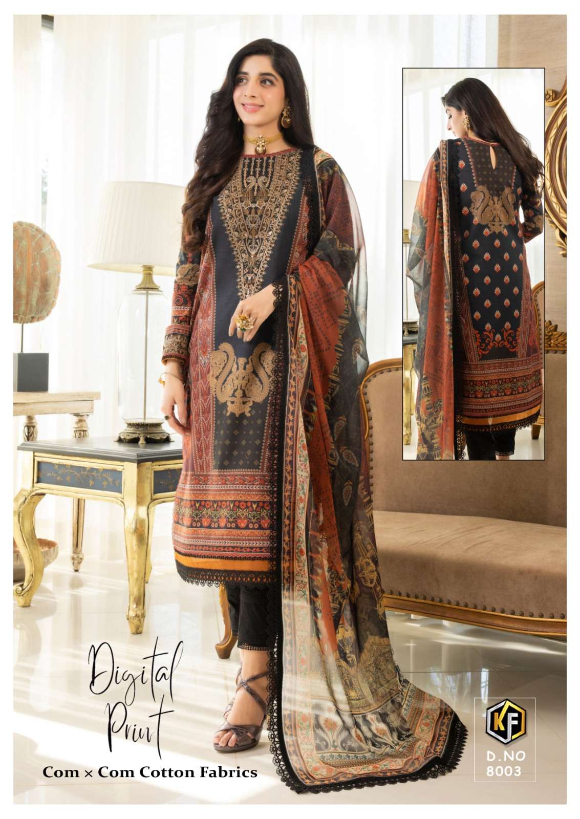 keval fab sobia nazir vol-8 8001-8006 series exclusive karachi print with expensive designer collection surat