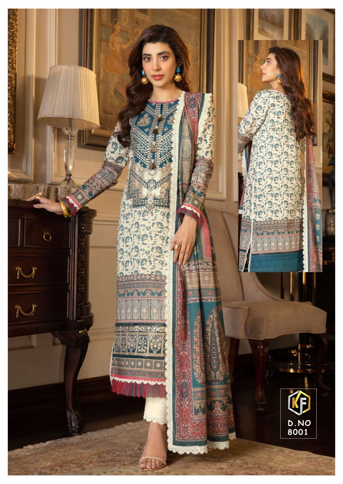 keval fab sobia nazir vol-8 8001-8006 series exclusive karachi print with expensive designer collection surat