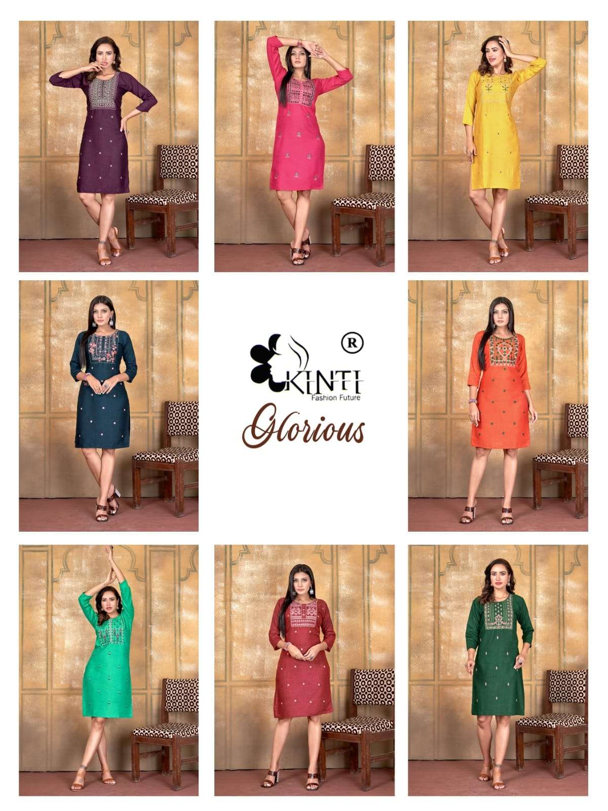 kinti fashion glorious trendy designer kurtis catalogue wholesaler surat 