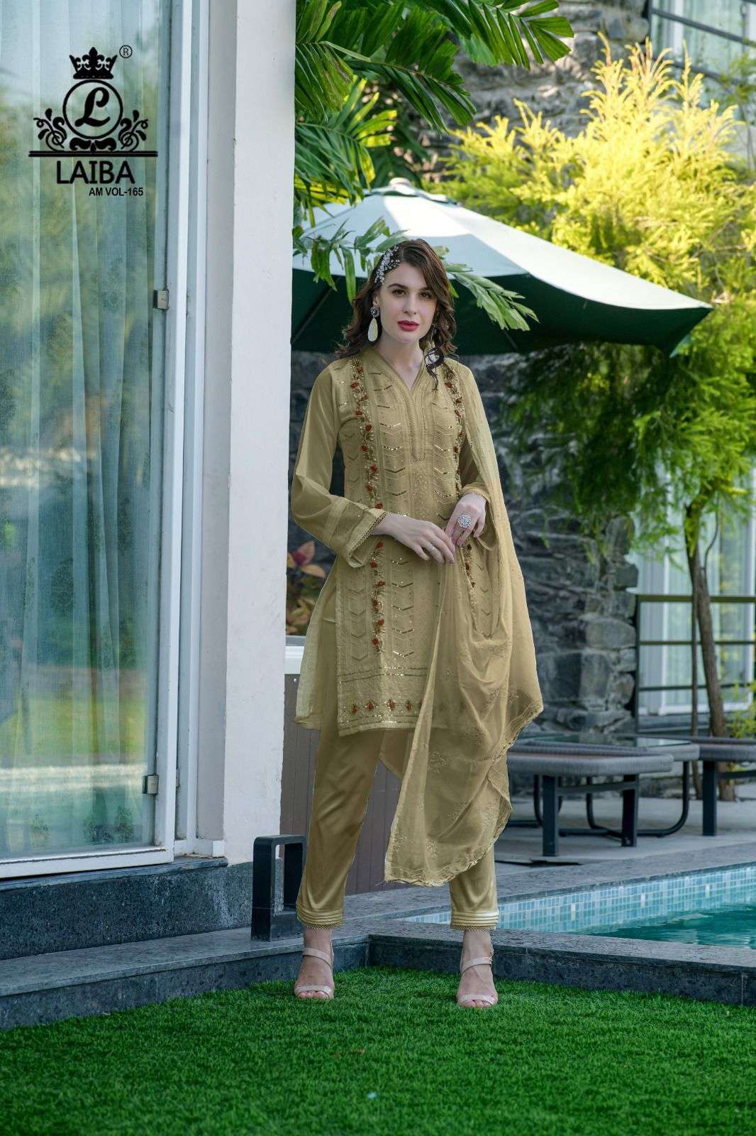 laiba am vol-165 readymade designer pakistani salwar suits catalogue wholesaler in surat 