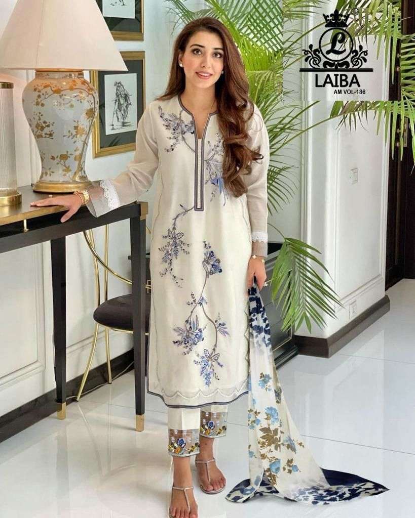 laiba am vol-186 stylish designer pakistani salwar suits catalogue wholesale price surat
