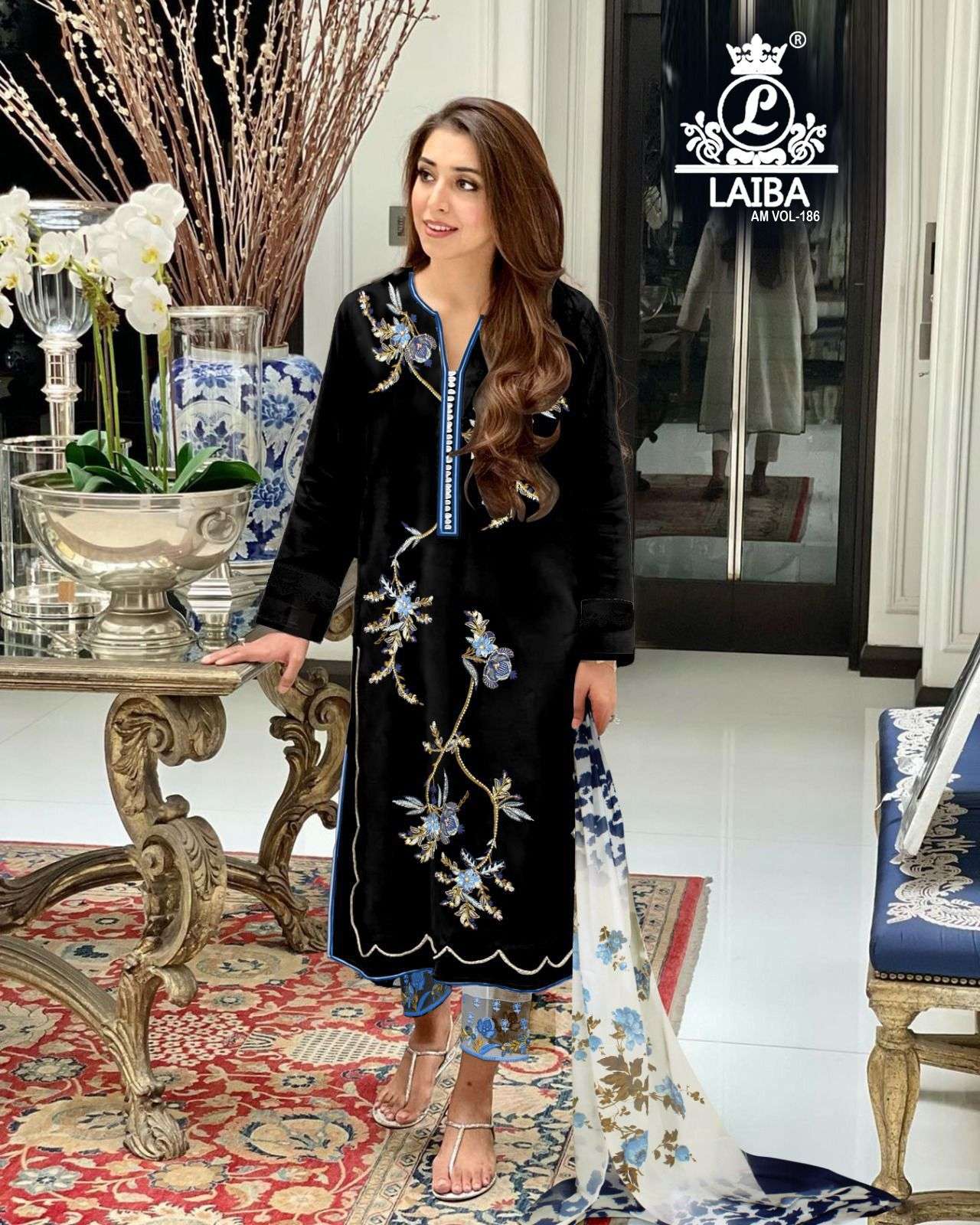 laiba am vol-186 stylish designer pakistani salwar suits catalogue wholesale price surat