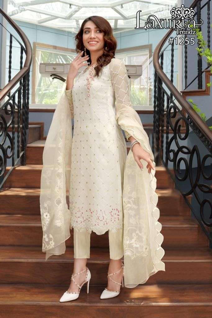laxuria trendz 1255 series faux georgette designer pakistani salwar suits manufacturer surat