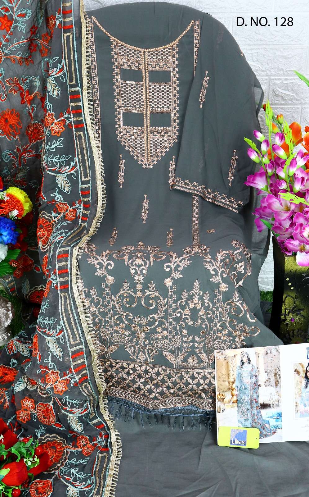 libas 128 series georgette designer pakistani salwar suits online supplier surat
