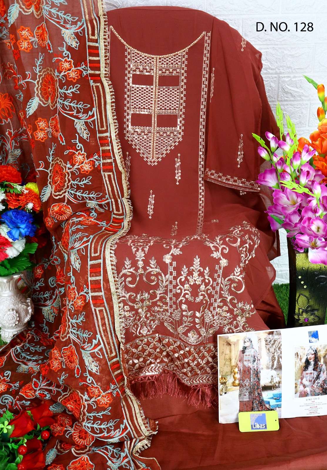 libas 128 series georgette designer pakistani salwar suits online supplier surat