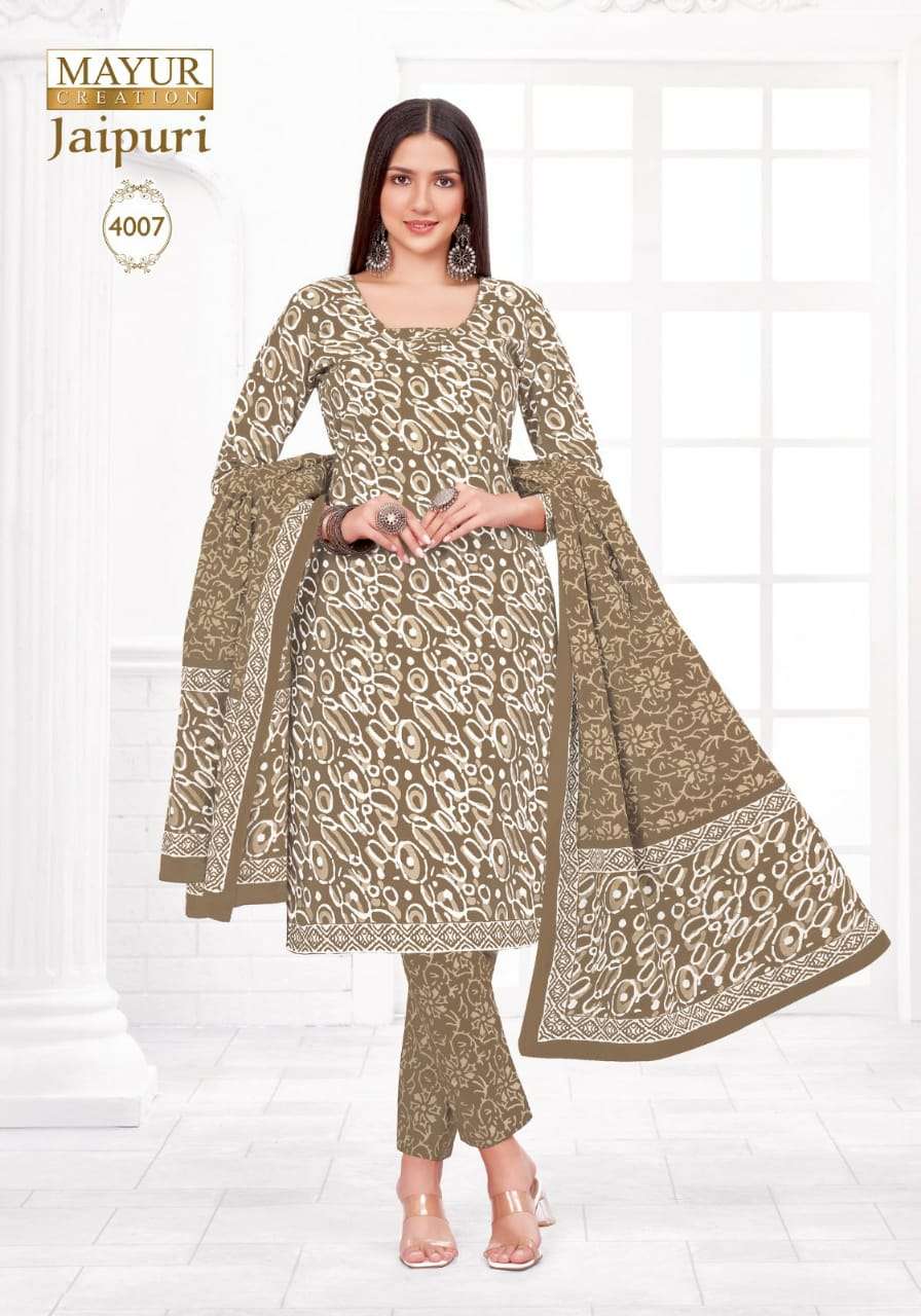 mayur jaipuri vol 4 4001-4010 series cotton lowest price suits at india