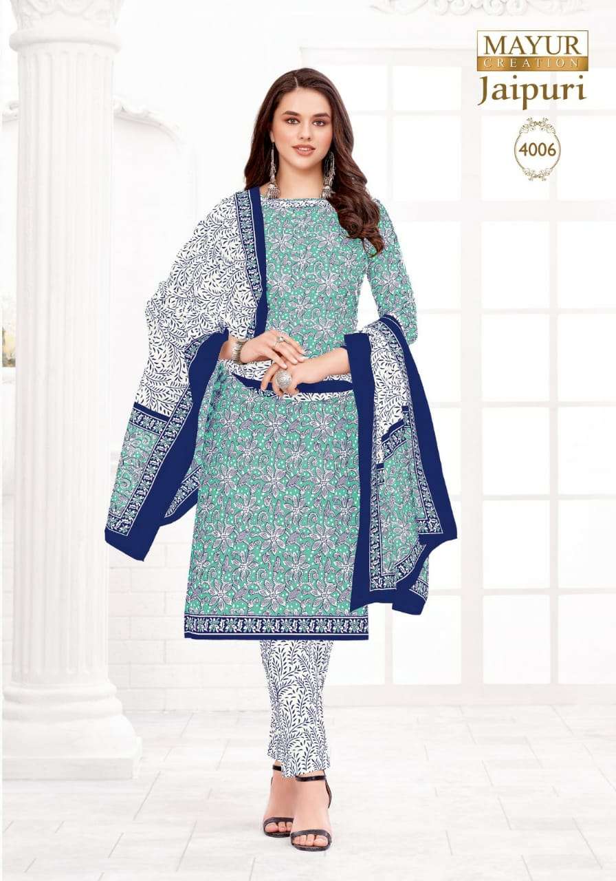 mayur jaipuri vol 4 4001-4010 series cotton lowest price suits at india