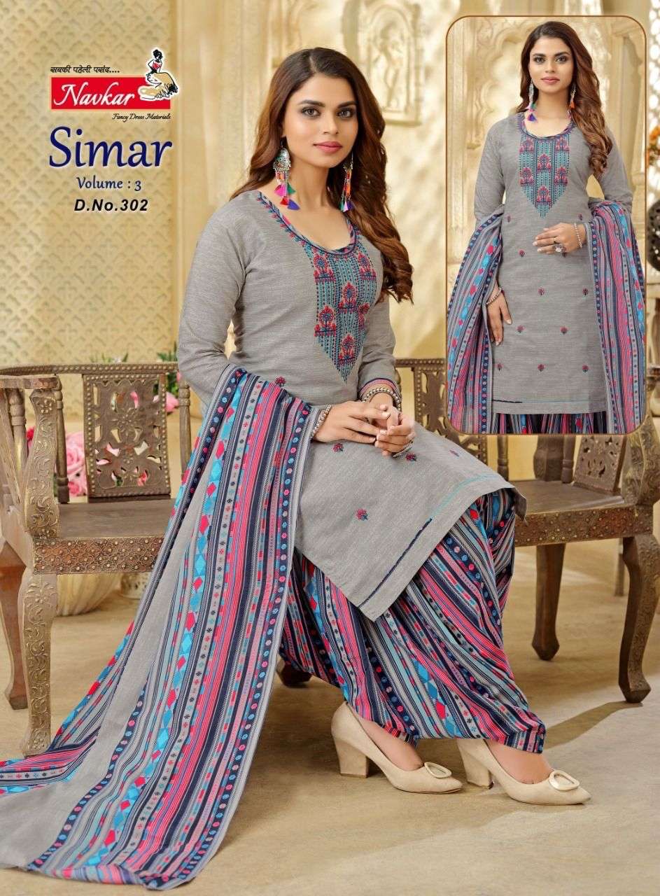 navkar by simar vol-3 semiloan cotton patiyala readymade salwar kameez wholesale price surat