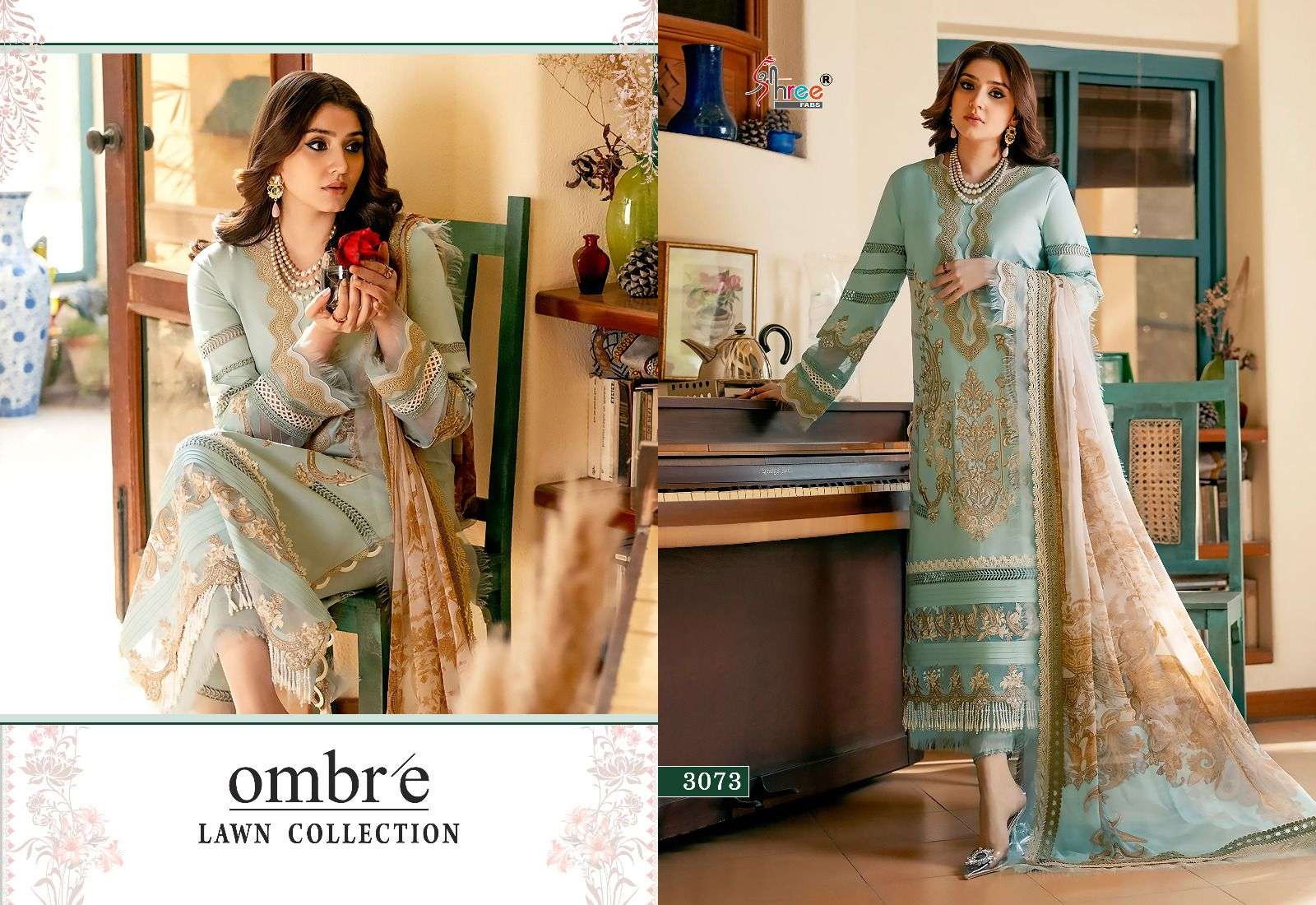 ombre by shree fabs fancy look designer pakistani salwar suits manufacturer in surat 