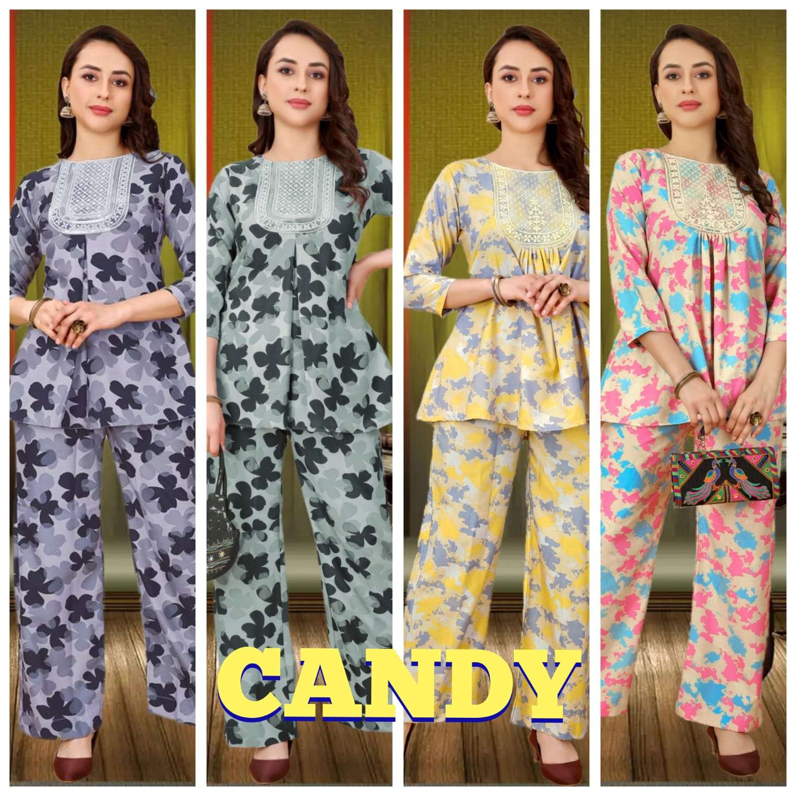 pratham fashion candy fancy designer co ord set catalogue latest collection 2023
