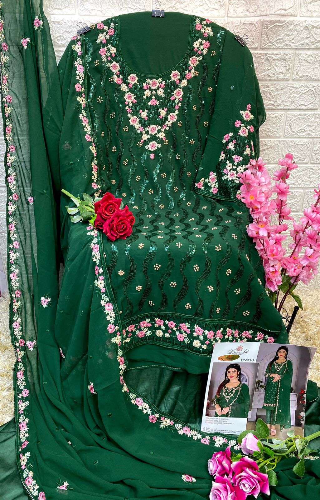 ramsha 592 nx georgette designer pakistani salwar kameez collection 2023 