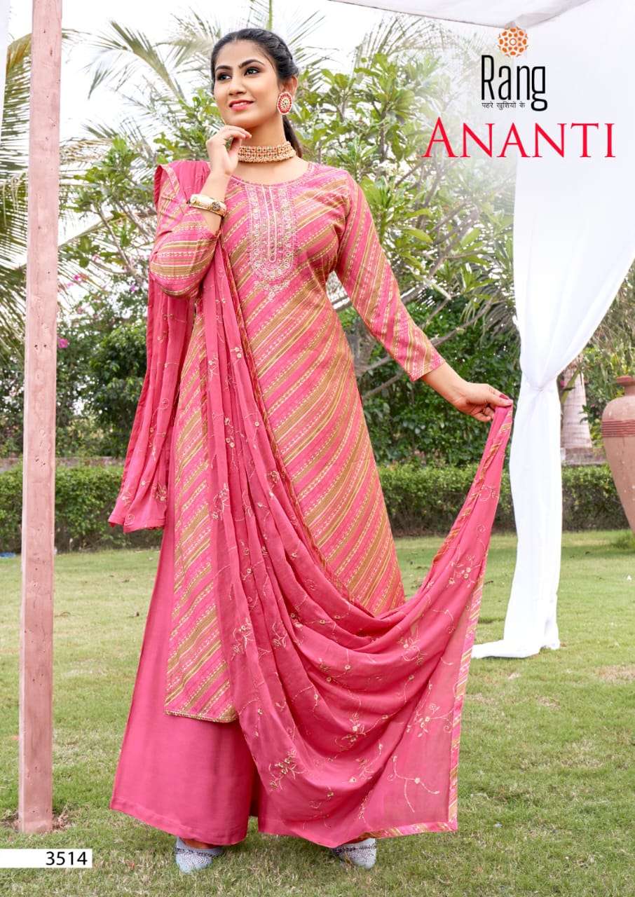 rang ananti 3511-3514 series indian designer salwar kameez catalogue manufacturer surat 