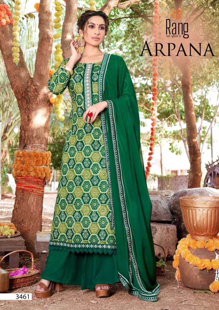 rang arpana 3461-3464 series cambric cotton exclusive party wear salwar suits online dealer surat 