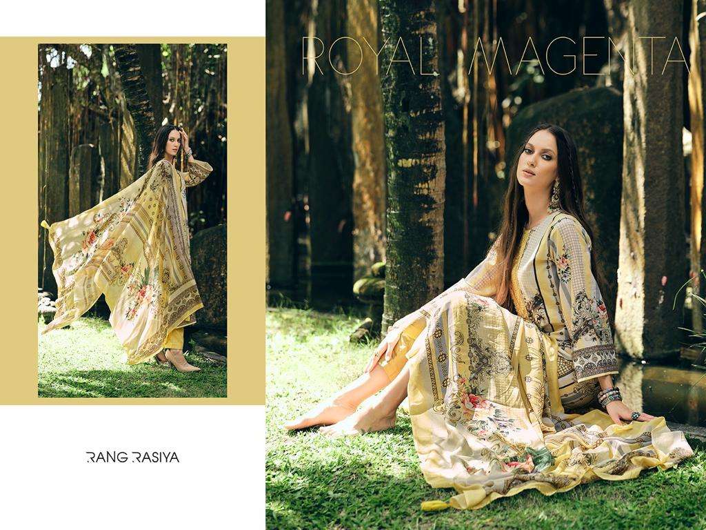 rang rasiya florence 501-508 series unstich designer salwar kameez latest catalogue manufacturer surat 