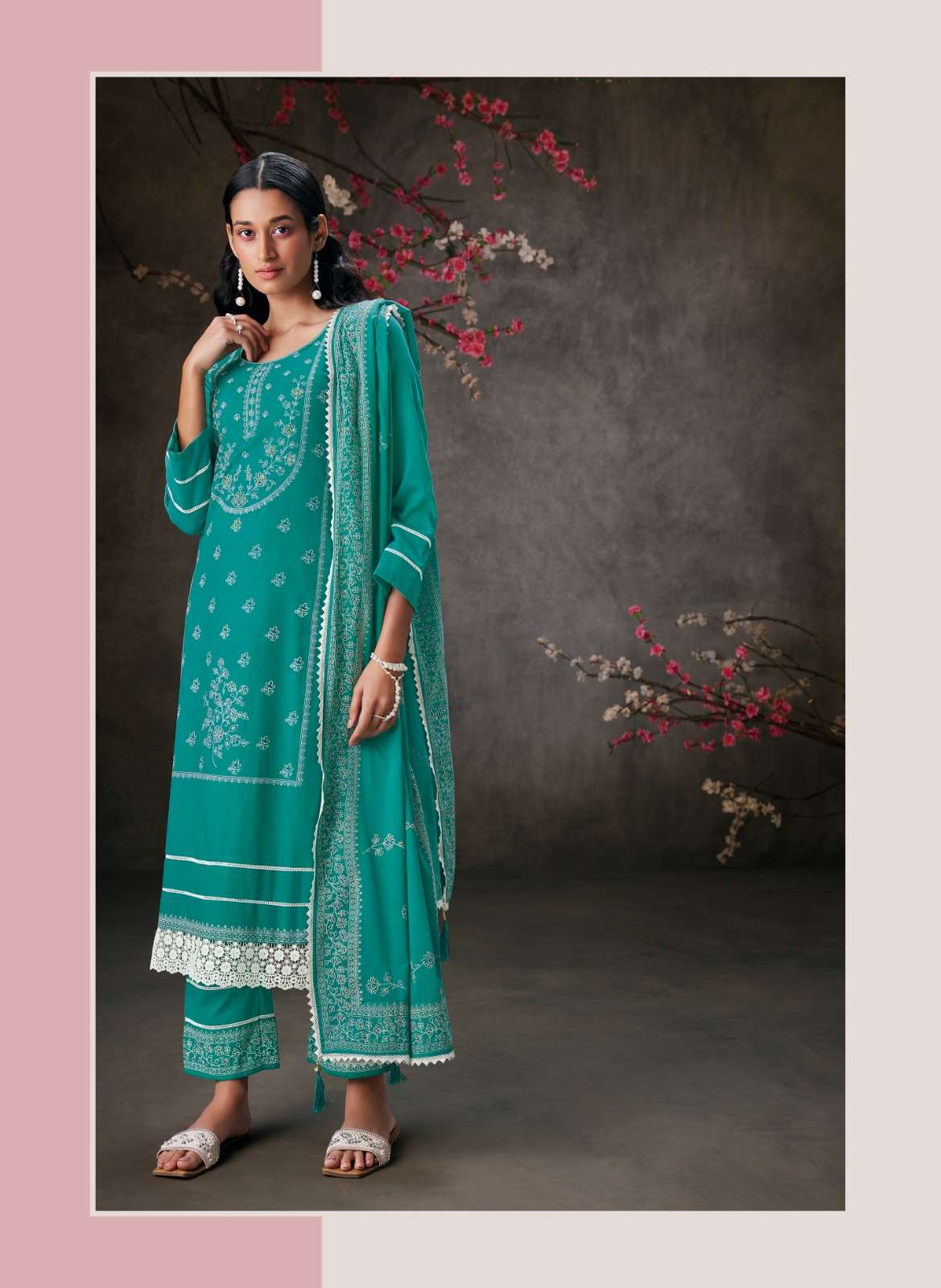 reyna lucknowi vol-4 981-986 series premium cotton designer dress catalogue collection 2023